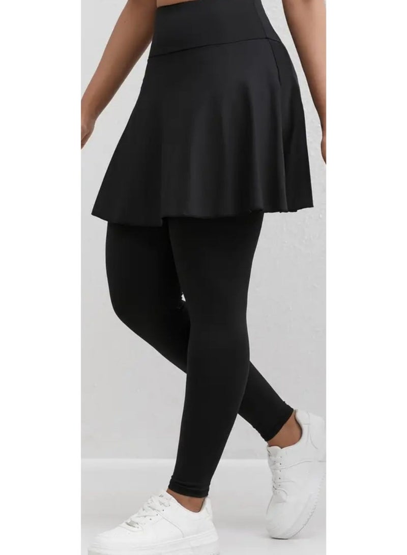 Black Large size Leggings for Women - Image 1